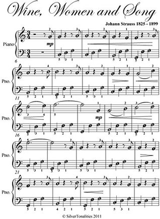 [664aa] %R.e.a.d@ ~O.n.l.i.n.e~ Wine Women and Song Strauss Easy Piano Sheet Music - Johann Strauss %PDF%