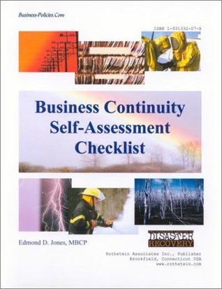 [21695] *Download% Business Continuity Program Self-Assessment Checklist - Edmond D. Jones *P.D.F~