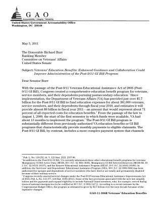 [f070a] #R.e.a.d@ Veterans' Education Benefits: Enhanced Guidance and Collaboration Could Improve Administration of the Post-9/11 GI Bill Program - U.S. Government Accountability Office @e.P.u.b^