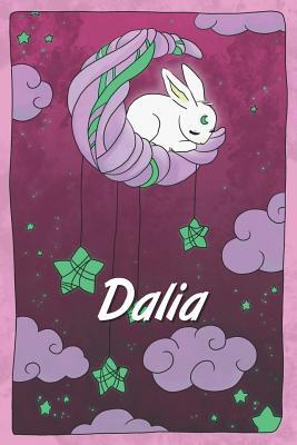 [0b6e1] @F.u.l.l.^ %D.o.w.n.l.o.a.d* Dalia: personalized notebook sleeping bunny on the moon with stars softcover 120 pages blank useful as notebook, dream diary, scrapbook, journal or gift idea - Jenny Illus *P.D.F@