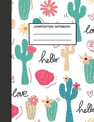 [0f452] %R.e.a.d* Composition Notebook: Cactus Wide Ruled Lined Book For Students Large 8.5 x 11 Size 120 pages - Doodle Design Co *e.P.u.b~